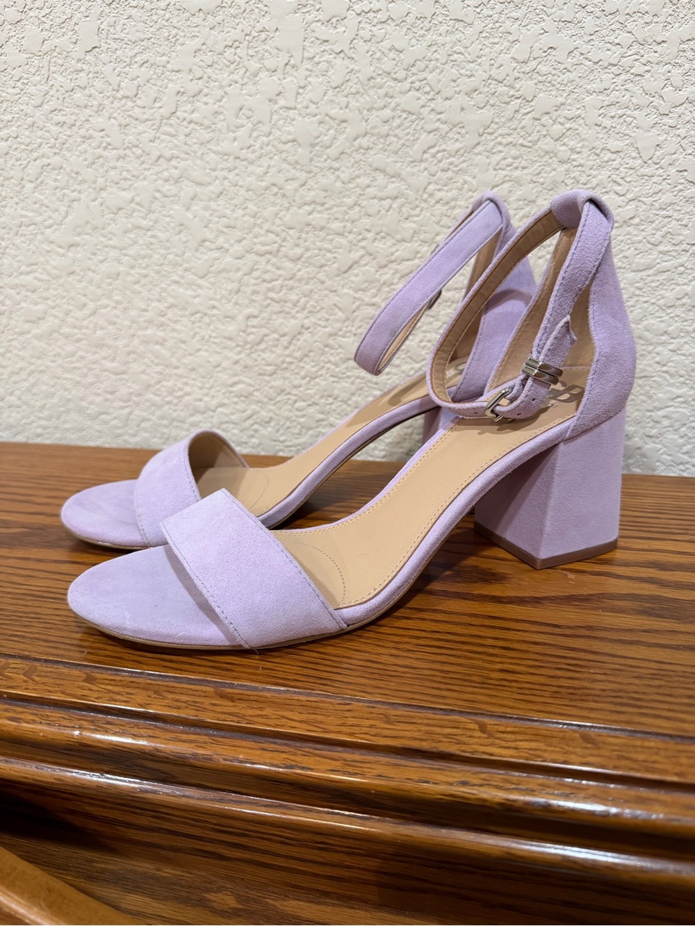 Gianni Bini Women's Lavender Block Heel Ankle Strap Sandals